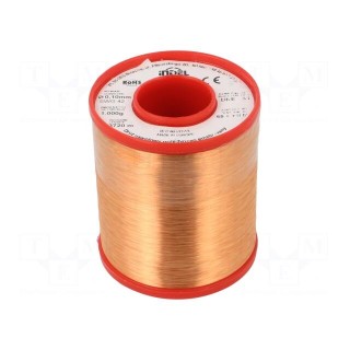 Coil wire | single coated enamelled | 0.1mm | 1kg | -65÷155°C