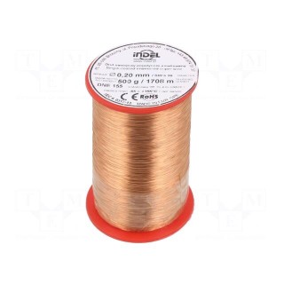 Coil wire | single coated enamelled | 0.2mm | 0.5kg | -65÷155°C