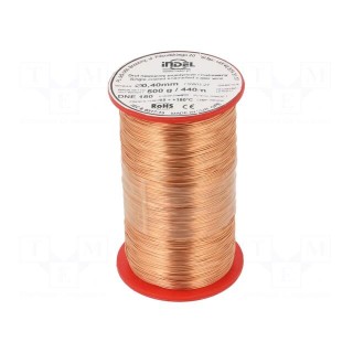 Coil wire | single coated enamelled | 0.4mm | 0.5kg | -65÷180°C