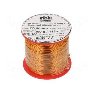 Coil wire | single coated enamelled | 0.5mm | 0.2kg | -65÷180°C