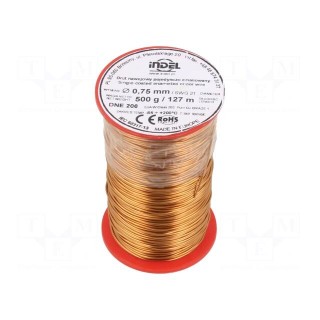 Coil wire | single coated enamelled | 0.75mm | 0.5kg | -65÷200°C