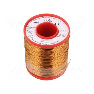 Coil wire | single coated enamelled | 0.8mm | 1kg | -65÷200°C