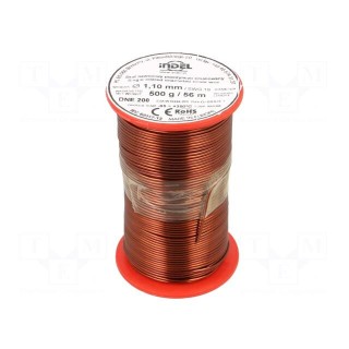 Coil wire | single coated enamelled | 1.1mm | 0.5kg | -65÷200°C
