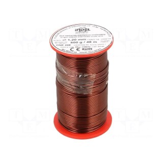 Coil wire | single coated enamelled | 1.2mm | 0.5kg | -65÷200°C