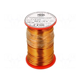 Coil wire | single coated enamelled | 1mm | 0.5kg | -65÷200°C