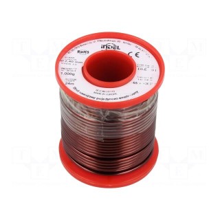 Coil wire | single coated enamelled | 2.4mm | 1kg | -65÷200°C