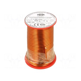 Coil wire | single coated enamelled | 2.5mm | 0.5kg | -65÷200°C