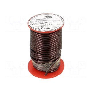 Coil wire | single coated enamelled | 2.8mm | 0.5kg | -65÷200°C