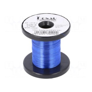 Silver plated copper wires | 0.15mm | 0.029kg | blue | 100m