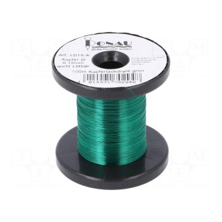 Silver plated copper wires | 0.15mm | 0.029kg | green | 100m