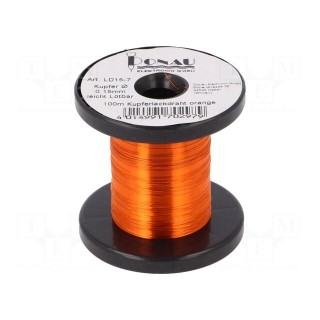 Silver plated copper wires | 0.15mm | 0.029kg | orange | 100m