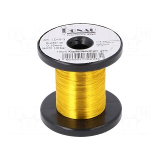 Silver plated copper wires | 0.15mm | 0.029kg | yellow | 100m
