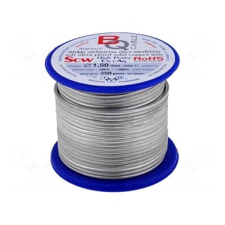 Silver plated copper wires | 1.5mm | 250g | Cu,silver plated | 15m
