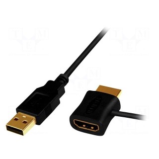 Adapter cable | HDMI 1.3,HDMI 1.4 | 0.5m | black,beige-white