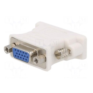 Converter | D-Sub 15pin HD socket,DVI-I (24+5) plug | white