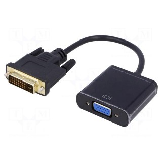 Adapter | D-Sub 15pin HD socket,DVI-D (24+1) plug | 0.15m