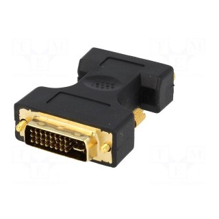 Adapter | D-Sub 15pin HD socket,DVI-I (24+5) plug | Colour: black