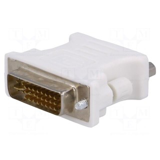Adapter | D-Sub 15pin HD socket,DVI-I (24+5) plug | Colour: white