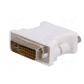 Adapter | D-Sub 15pin HD socket,DVI-I (24+5) plug | Colour: white