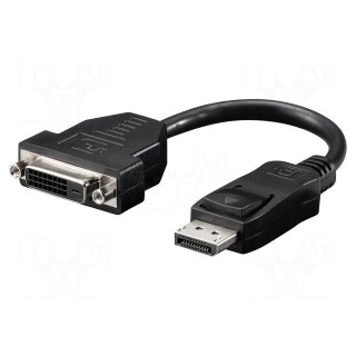 Adapter | DisplayPort plug,DVI-D (24+1) socket | 0.2m | black