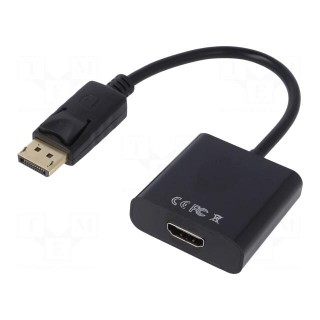 Adapter | DisplayPort plug,HDMI socket | 0.15m | Colour: black
