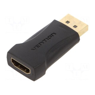 Adapter | DisplayPort plug,HDMI socket | black | Enclos.mat: PVC