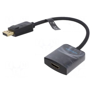 Adapter | DisplayPort plug,HDMI socket | Len: 0.15m | black