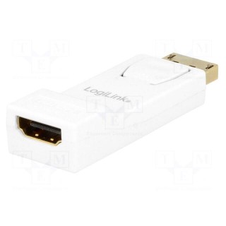 Adapter | DisplayPort plug,HDMI socket | Colour: white