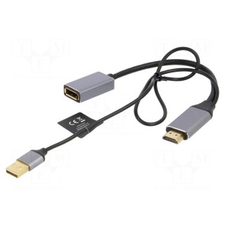 Adapter | DisplayPort socket,HDMI plug,USB A plug | 0.1m