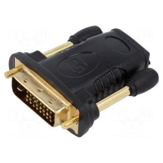Adapter | DVI-D (24+1) plug,HDMI socket | black
