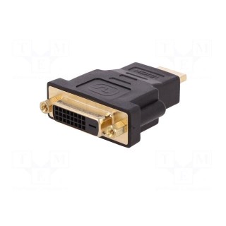 Adapter | DVI-D (24+1) socket,HDMI plug | Colour: black