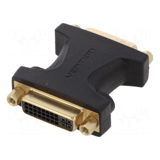 Adapter | DVI-I (24+5) socket,both sides | black