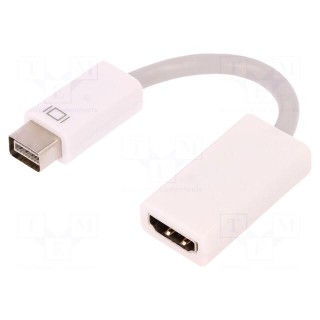 Adapter | DVI mini plug,HDMI socket | 150mm | Colour: white