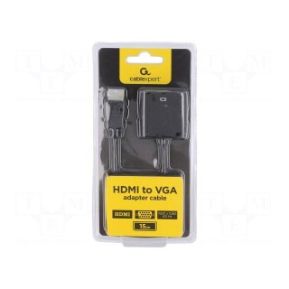 Converter | HDMI 1.4 | D-Sub 15pin HD socket,HDMI plug | 0.15m