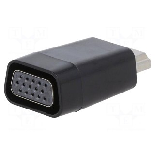 Converter | HDMI 1.4 | D-Sub 15pin HD socket,HDMI plug | black