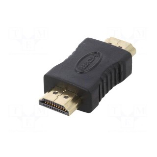 Adapter | HDMI 1.4 | HDMI plug,both sides | Colour: black