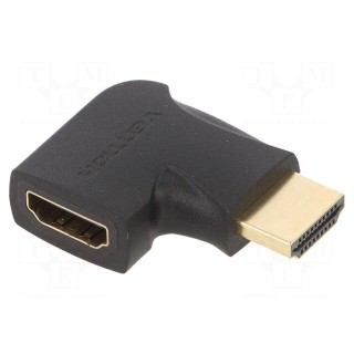 Adapter | HDMI 1.4 | HDMI socket,HDMI plug 270° | black