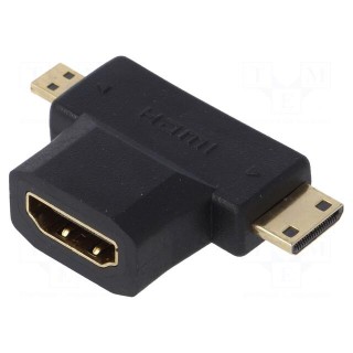 Adapter | HDMI 1.4 | HDMI socket,HDMI micro plug,HDMI mini plug