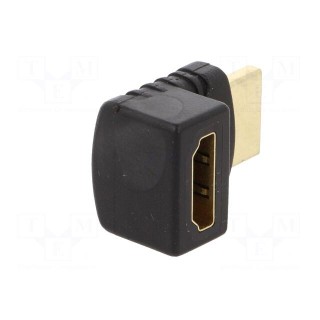 Adapter | HDMI socket 270°,HDMI plug | black