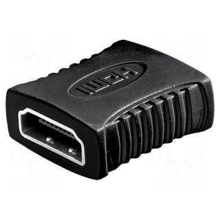 Adapter | HDMI socket,both sides | Colour: black