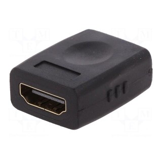 Adapter | HDMI socket,both sides | Colour: black