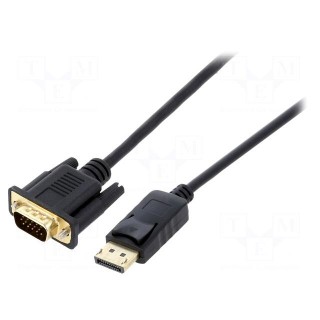 Cable | DisplayPort 1.1 | D-Sub 15pin HD plug,DisplayPort plug