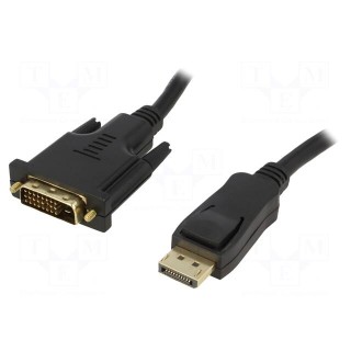 Cable | DisplayPort 1.1 | DisplayPort plug,DVI-D (24+1) plug | 5m