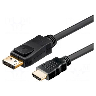 Cable | DisplayPort 1.1 | DisplayPort plug,HDMI plug | 1m | black