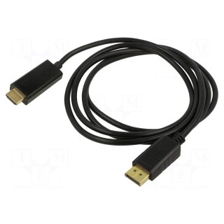 Cable | DisplayPort 1.1a,HDMI 2.0 | DisplayPort plug,HDMI plug