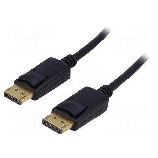 Cable | DisplayPort 1.2 | DisplayPort plug,both sides | 1.8m | black