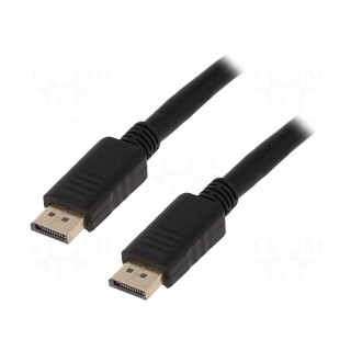 Cable | DisplayPort 1.2 | DisplayPort plug,both sides | 10m | black
