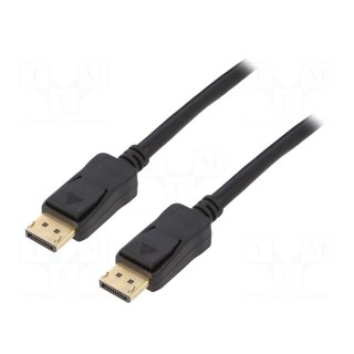 Cable | DisplayPort 1.2 | DisplayPort plug,both sides | 15m | black
