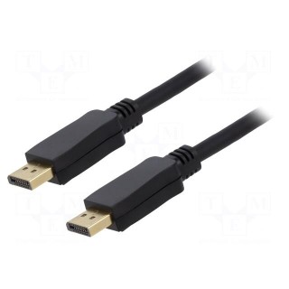 Cable | DisplayPort 1.2 | DisplayPort plug,both sides | 3m | black