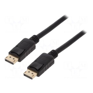 Cable | DisplayPort 1.2 | DisplayPort plug,both sides | 5m | black